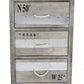 HomeRoots Wash Wood Accent Cabinet With Nautical Gray Finish