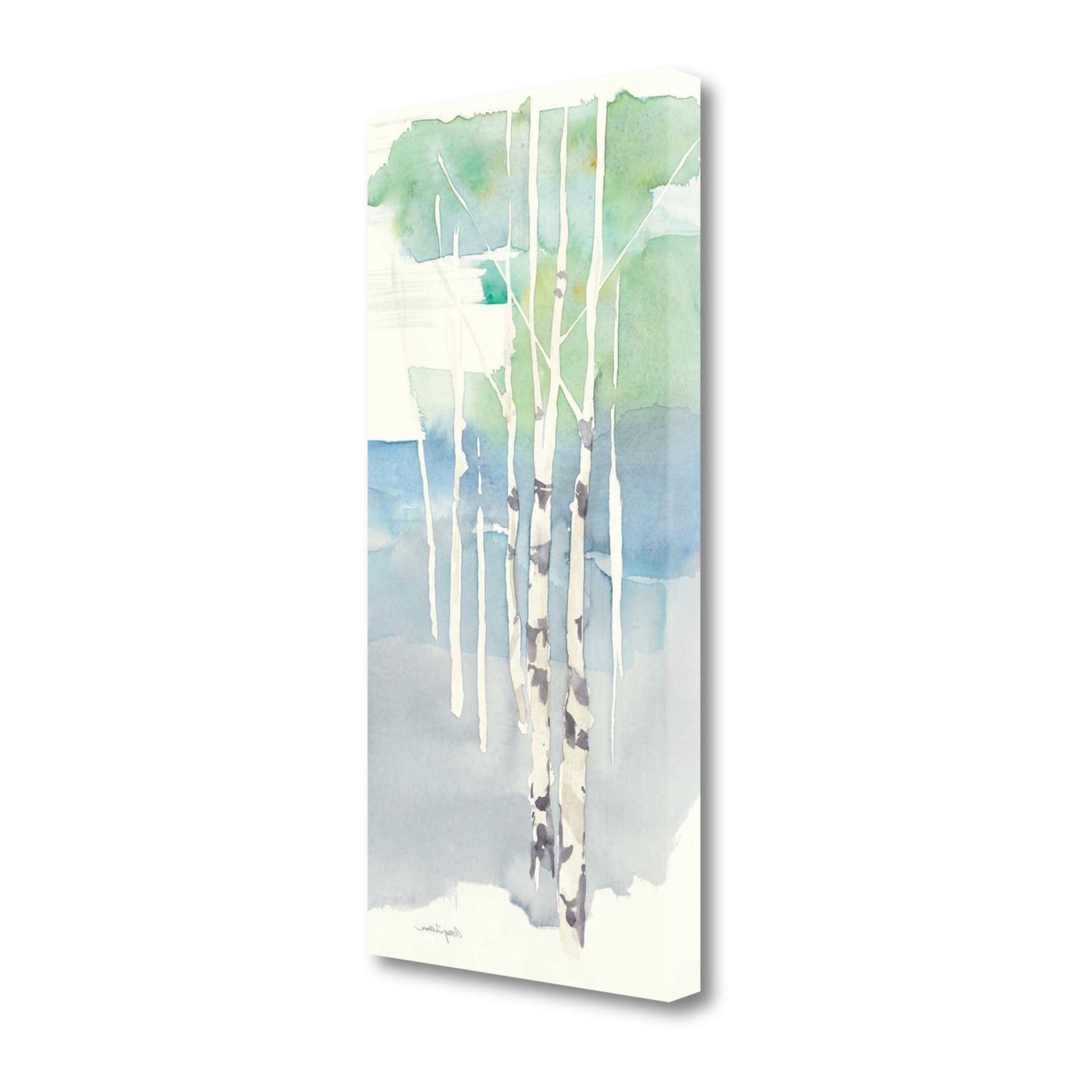 HomeRoots Watercolor Abstract Forest 1 Giclee Wrap Canvas Wall Art