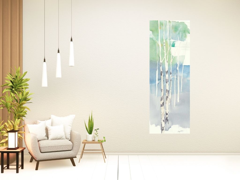 HomeRoots Watercolor Abstract Forest 1 Giclee Wrap Canvas Wall Art