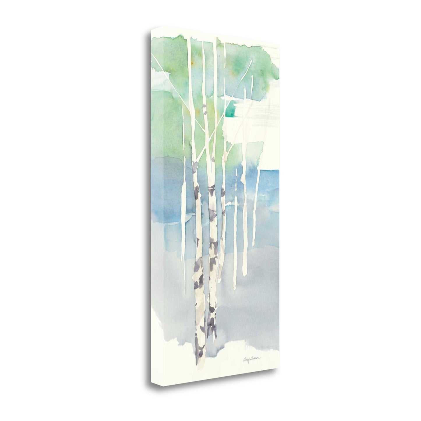 HomeRoots Watercolor Abstract Forest 1 Giclee Wrap Canvas Wall Art