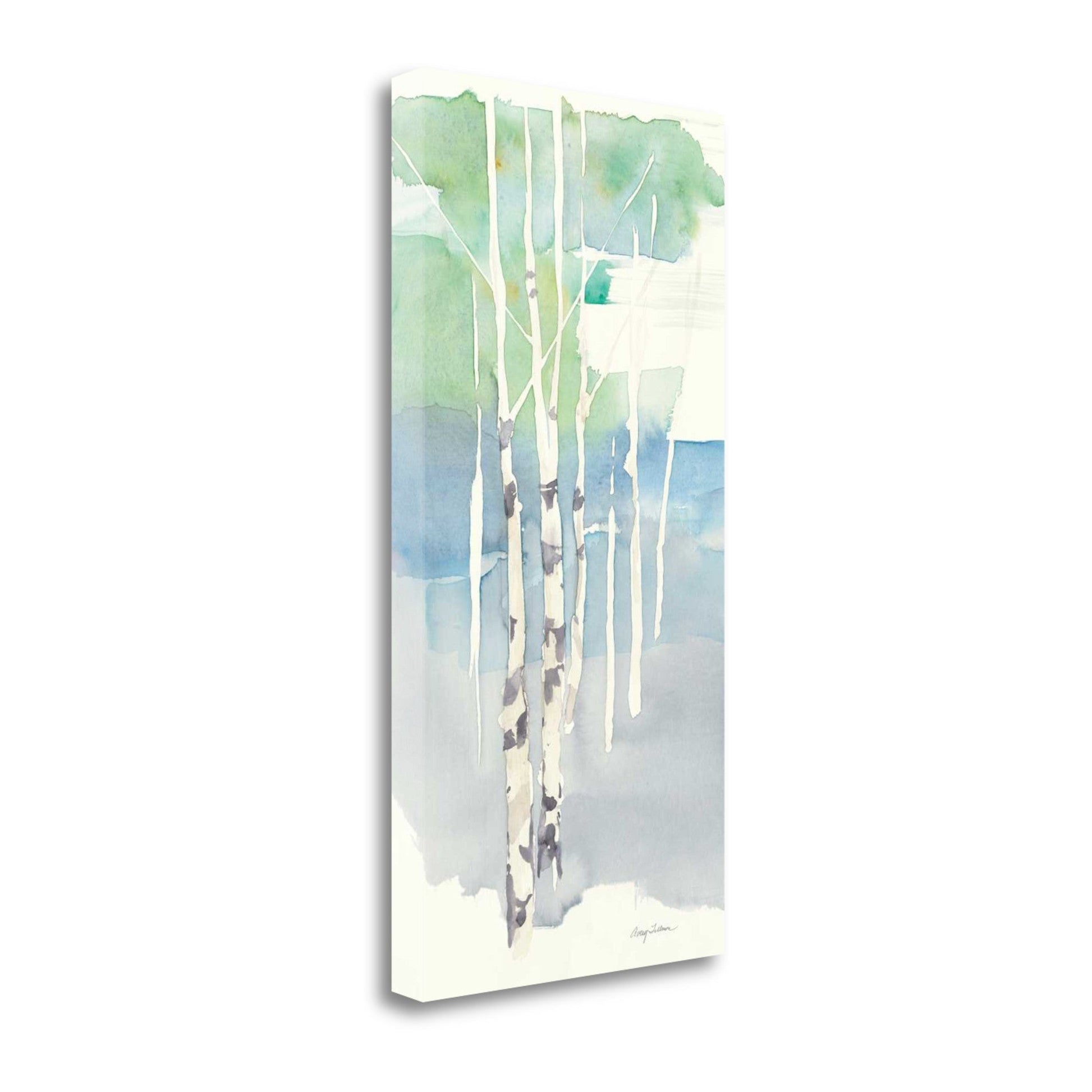 HomeRoots Watercolor Abstract Forest 1 Giclee Wrap Canvas Wall Art