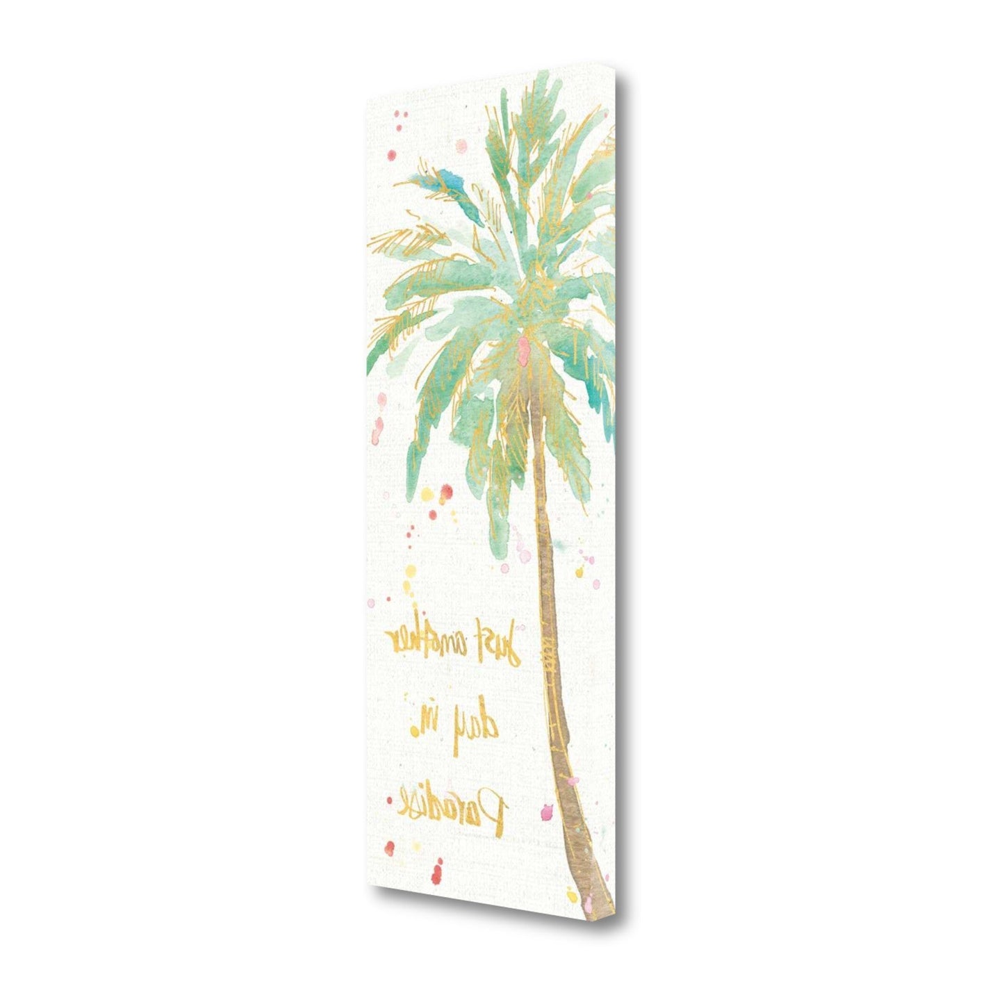 HomeRoots Watercolor Palm Tree 2 Giclee Wrap Canvas Wall Art