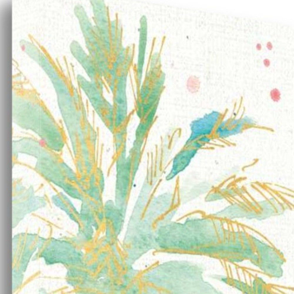 HomeRoots Watercolor Palm Tree 2 Giclee Wrap Canvas Wall Art