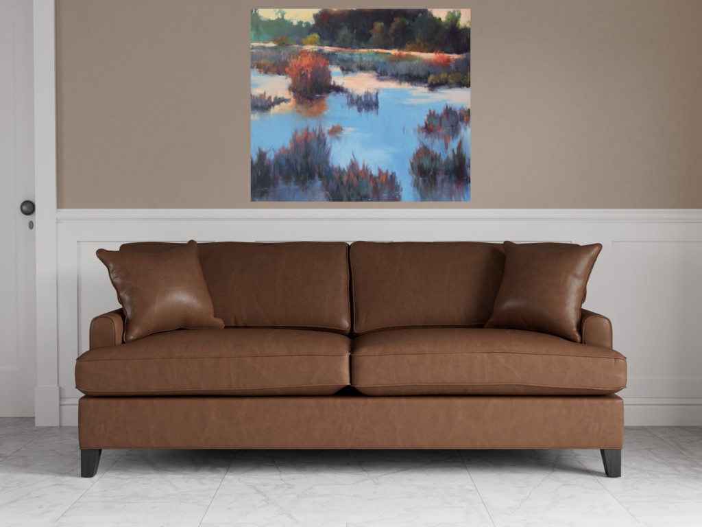 HomeRoots Watercolor Pond Landscape 4 Giclee Wrap Canvas Wall Art