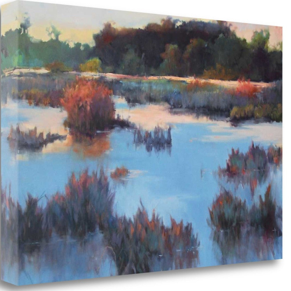 HomeRoots Watercolor Pond Landscape 4 Giclee Wrap Canvas Wall Art
