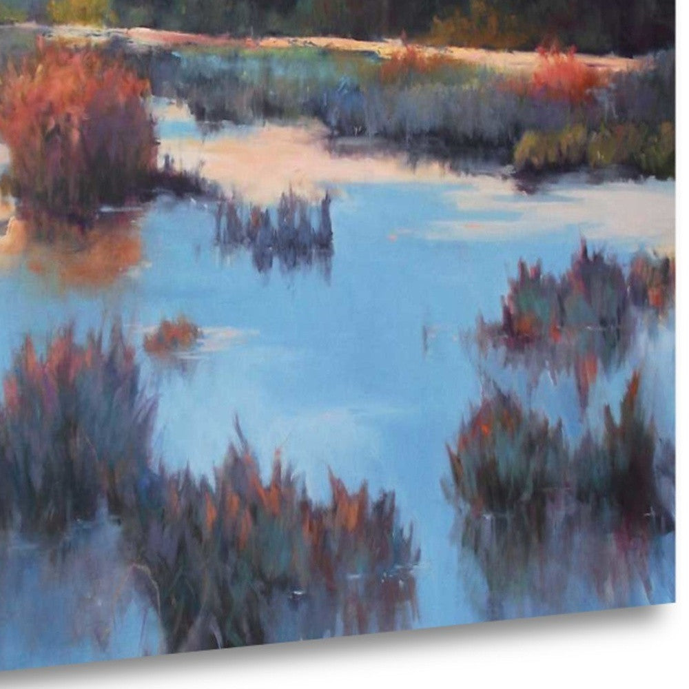HomeRoots Watercolor Pond Landscape 4 Giclee Wrap Canvas Wall Art