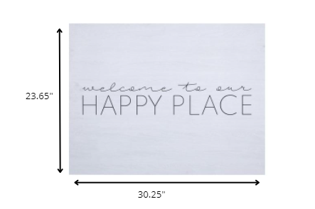 HomeRoots Welcome To Our Happy Place Wall Art