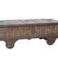 HomeRoots Wheel Antique Coffee Table in Brown Finish