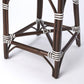HomeRoots White And Chocolate Rattan Counter Stool