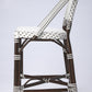 HomeRoots White And Chocolate Rattan Counter Stool
