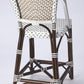 HomeRoots White And Chocolate Rattan Counter Stool