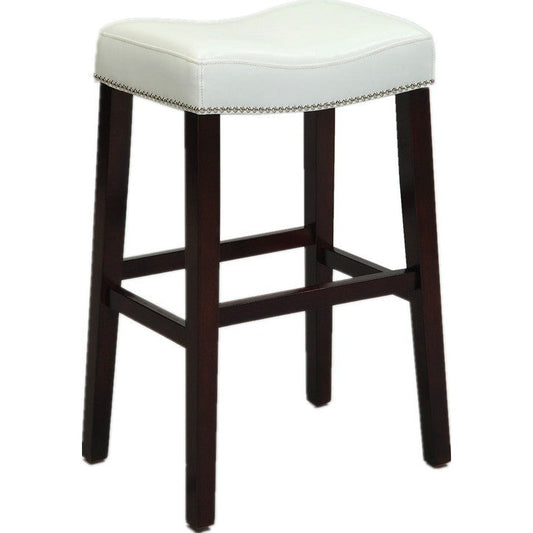 HomeRoots White And Espresso Bar Stool In Set Of Two