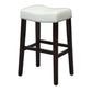 HomeRoots White And Espresso Counter Height Stool In Set Of Two