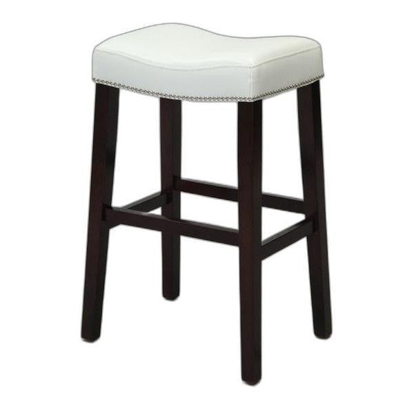 HomeRoots White And Espresso Counter Height Stool In Set Of Two