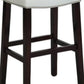 HomeRoots White And Espresso Counter Height Stool In Set Of Two