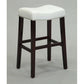 HomeRoots White And Espresso Counter Height Stool In Set Of Two