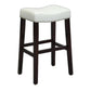 HomeRoots White And Espresso Counter Height Stool In Set Of Two