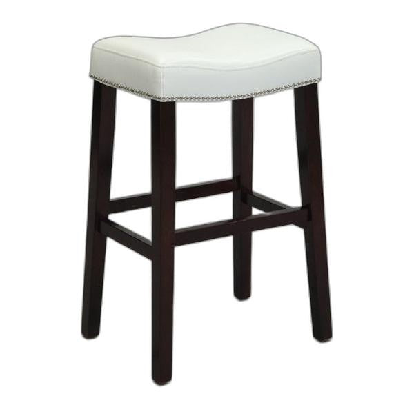HomeRoots White And Espresso Counter Height Stool In Set Of Two