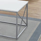 HomeRoots White And Silver Metal Table in Set of Three