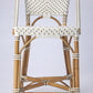 HomeRoots White And Tan Beige Rattan Counter Stool