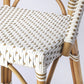 HomeRoots White And Tan Beige Rattan Counter Stool