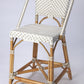 HomeRoots White And Tan Beige Rattan Counter Stool