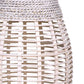 HomeRoots White Bamboo and Rope Floor Vase