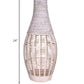 HomeRoots White Bamboo and Rope Floor Vase