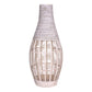 HomeRoots White Bamboo and Rope Floor Vase