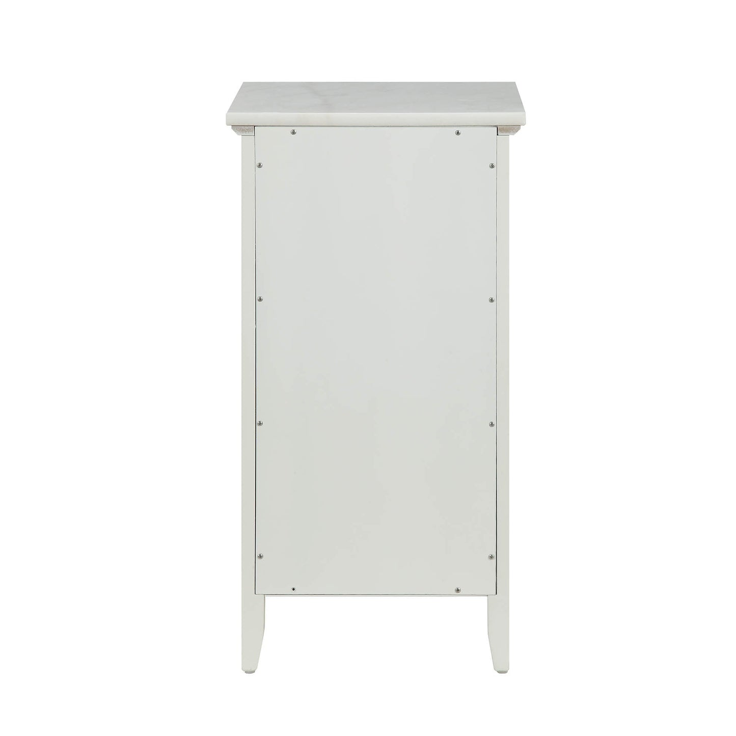 HomeRoots White Compact Stylish Cabinet With Marble Top