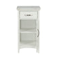 HomeRoots White Compact Stylish Cabinet With Marble Top