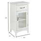 HomeRoots White Compact Stylish Cabinet With Marble Top