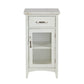 HomeRoots White Compact Stylish Cabinet With Marble Top