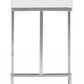 HomeRoots White Faux Leather And Stainless Geometric Backless Counter Stools in Set of 2