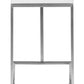 HomeRoots White Faux Leather And Stainless Geometric Backless Counter Stools in Set of 2