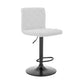 HomeRoots White Faux Leather Swivel Adjustable Bar Stool