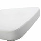 HomeRoots White Faux Leather and Stainless Adjustable Bar Stool