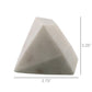 HomeRoots White Marble Diamond Sculpture