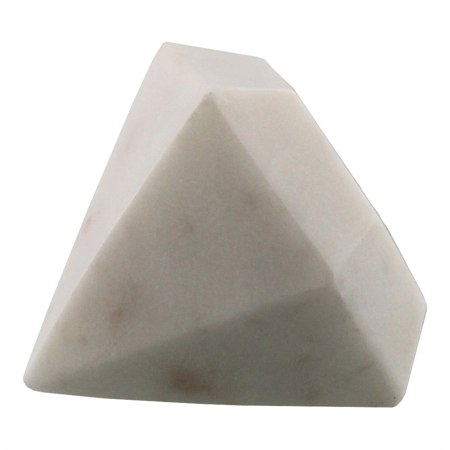 HomeRoots White Marble Diamond Sculpture
