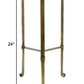 HomeRoots White Marble Side Table With Gold Finish