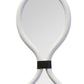 HomeRoots White Metal Teardrop Framed Wall Mirror