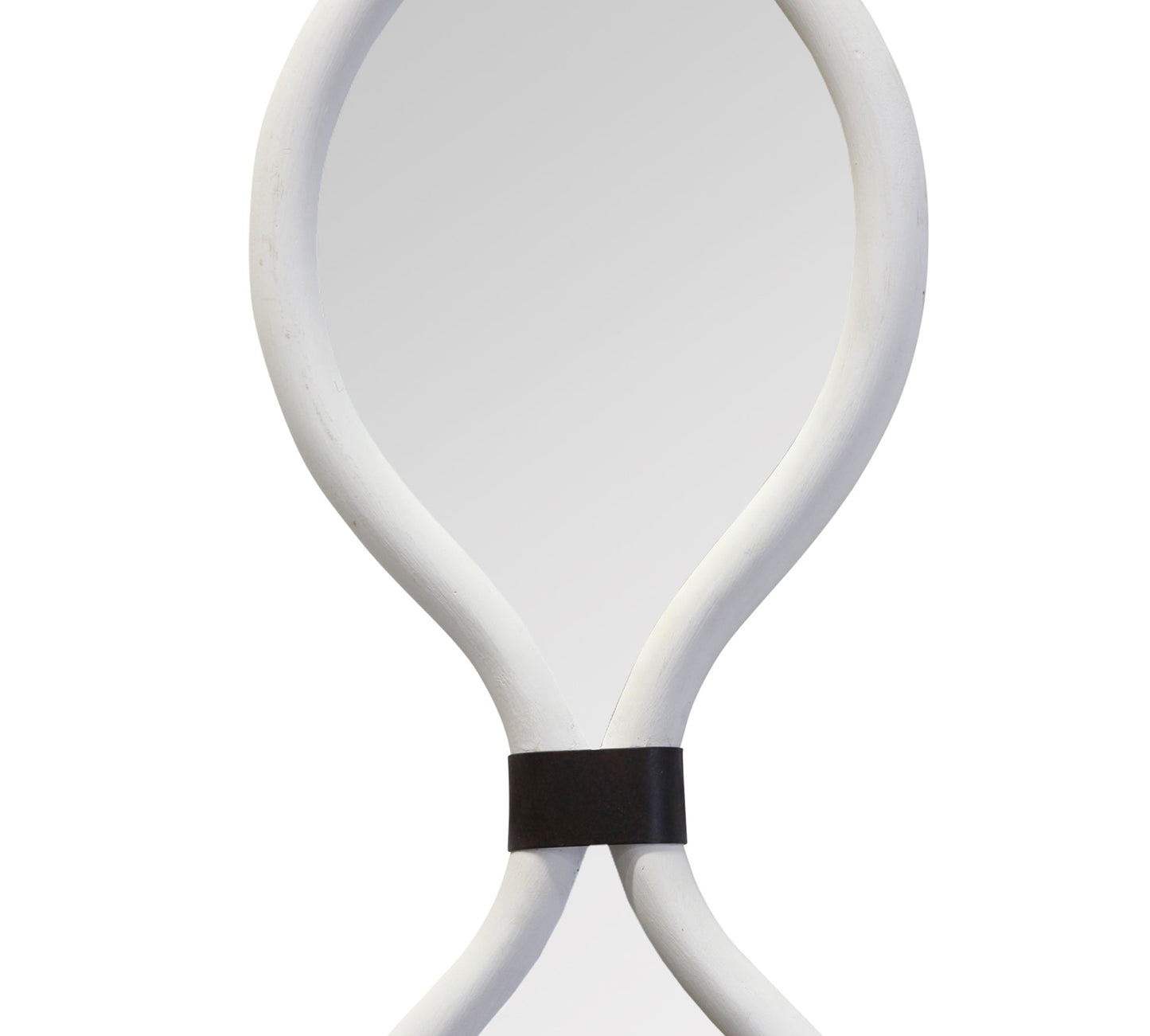 HomeRoots White Metal Teardrop Framed Wall Mirror