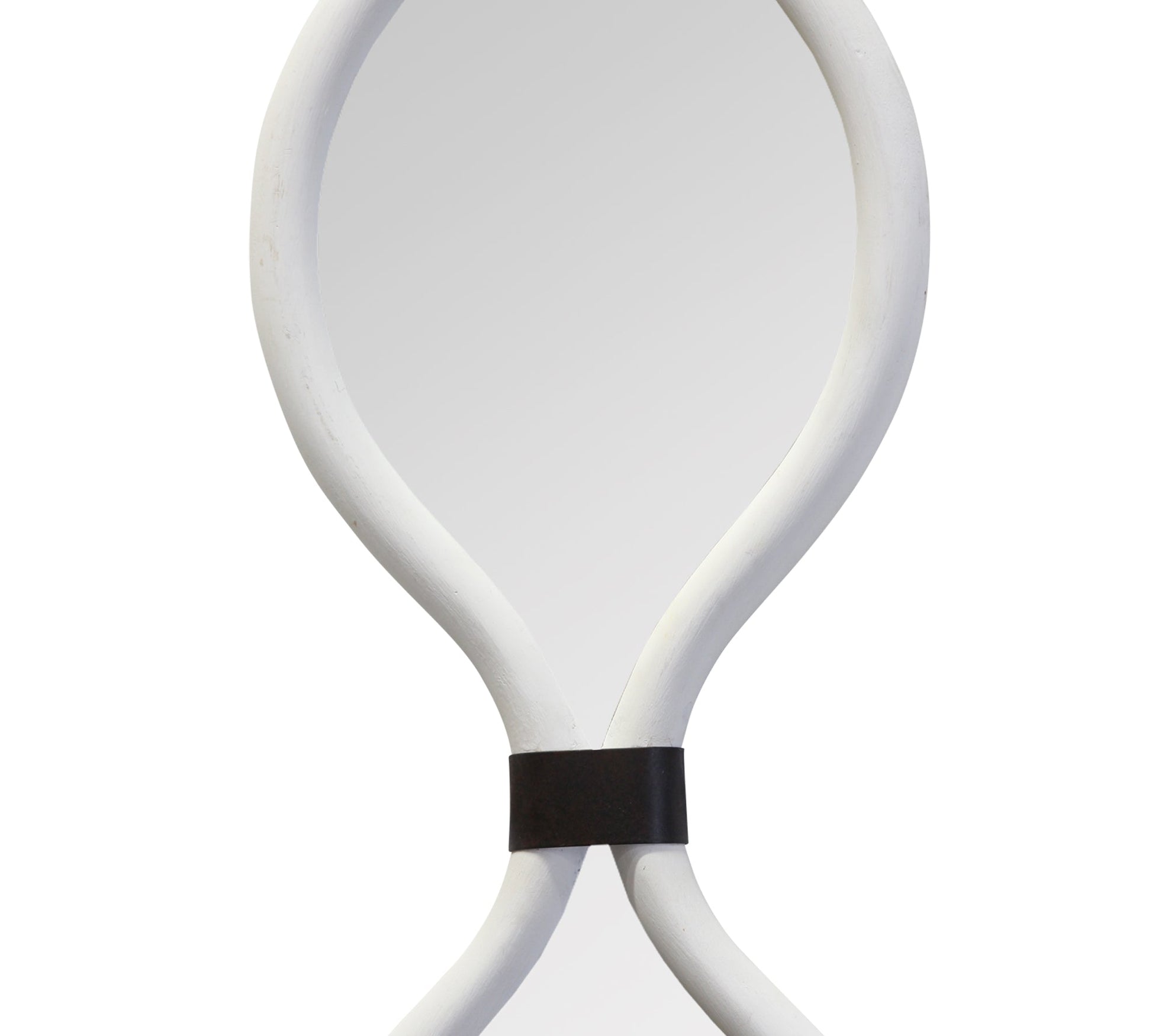 HomeRoots White Metal Teardrop Framed Wall Mirror