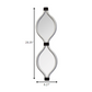 HomeRoots White Metal Teardrop Framed Wall Mirror
