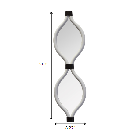HomeRoots White Metal Teardrop Framed Wall Mirror