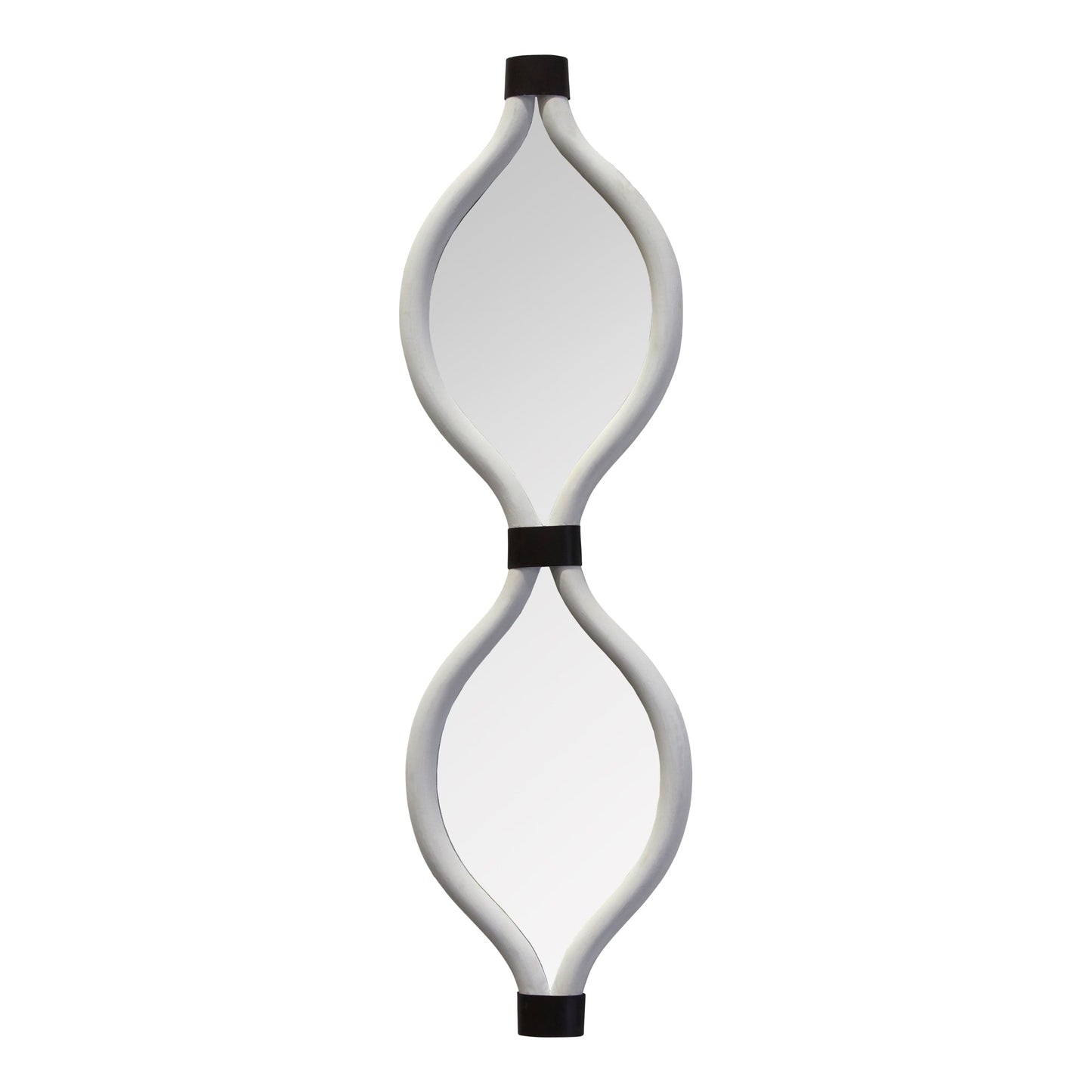 HomeRoots White Metal Teardrop Framed Wall Mirror