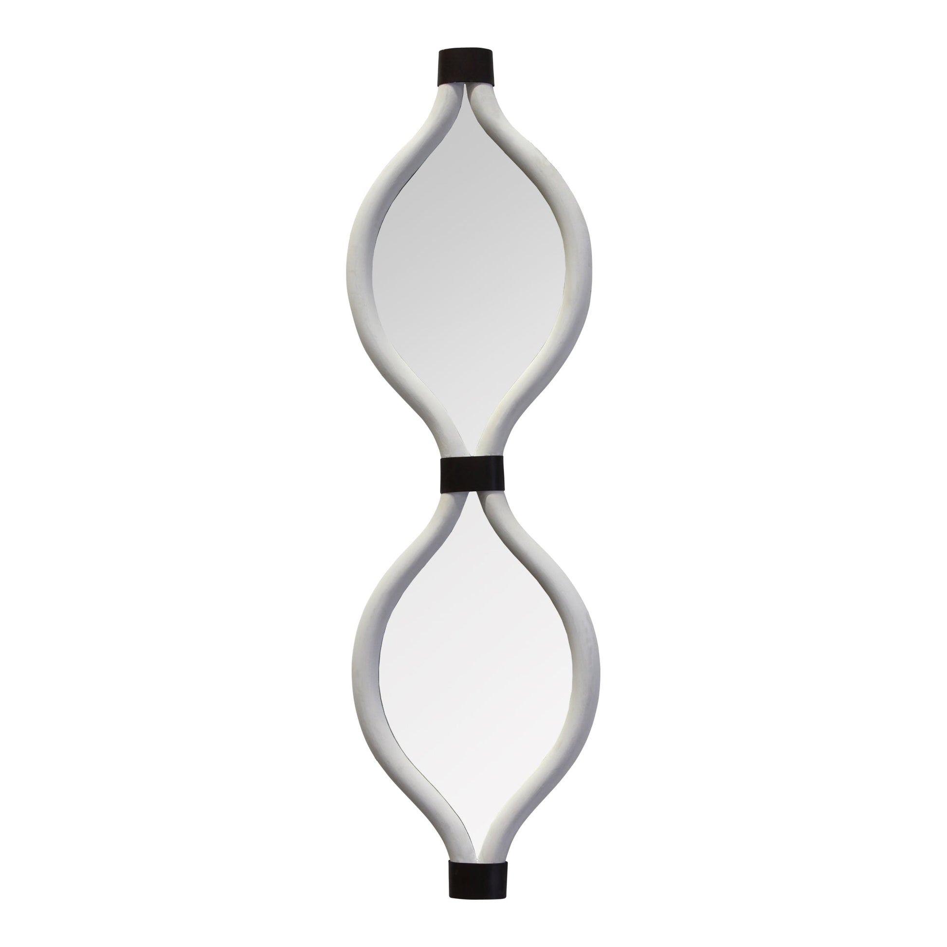 HomeRoots White Metal Teardrop Framed Wall Mirror