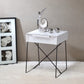 HomeRoots White Modern Metal End Table with Drawer