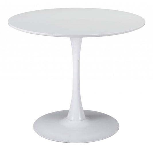HomeRoots White Round Dining Table