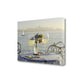 HomeRoots White Wine with Sailboat For Two City 3 Giclee Wrap Canvas Wall Art